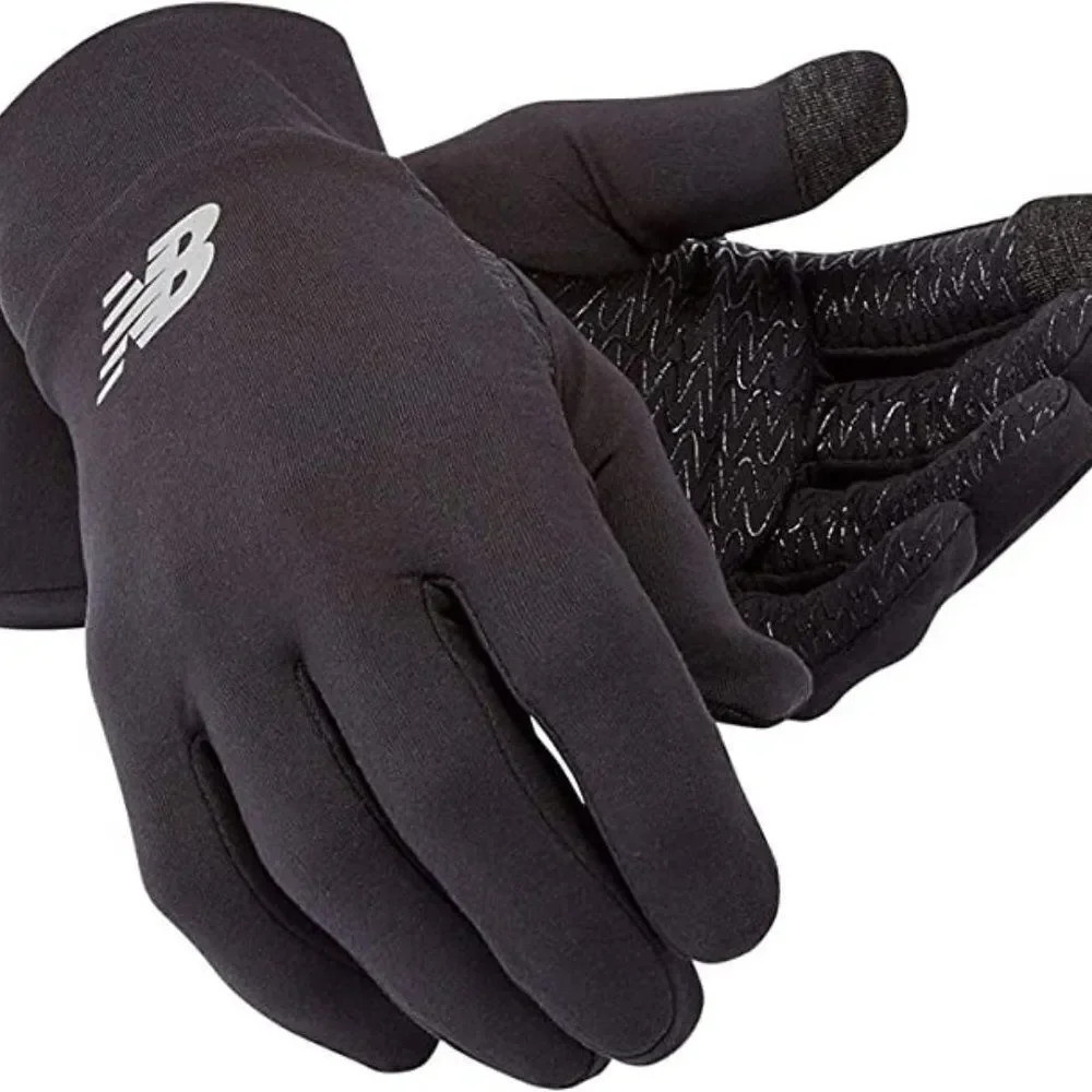 New Balance Women's Black Warm & Pleasant Acrylic Gloves 2 Pack Size Medium …